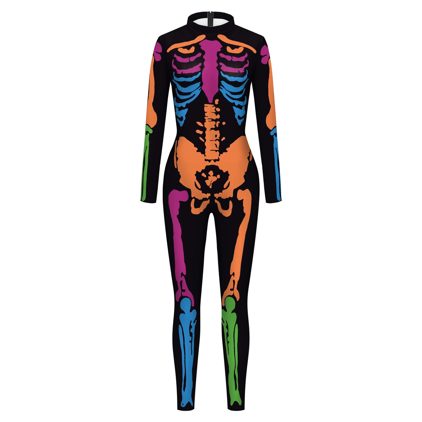 Women's Halloween Colorful Skeleton Human Costume 355 sold by Poopy and Poops General Pet Store poppyandpoops.ca