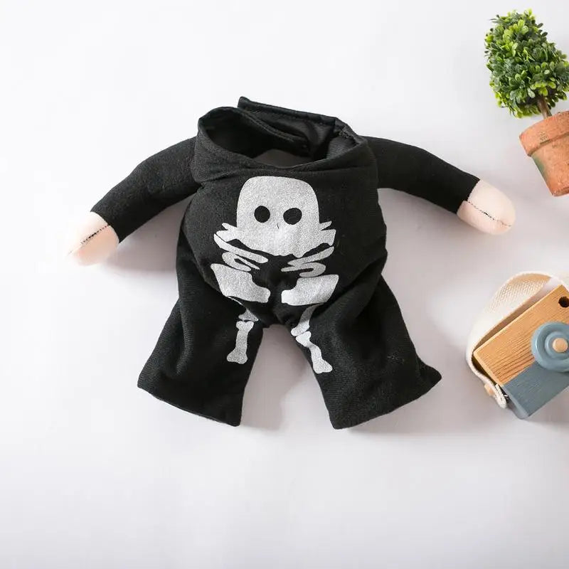 Dogs Glow In The Dark Spooky Skull Man With Plush Arms Halloween Costumes sold by Poopy and Poops General Pet Store poppyandpoops.ca