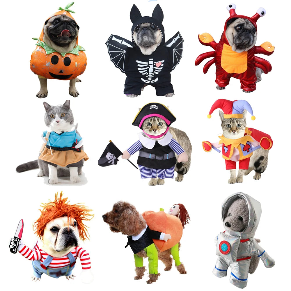 Matching Pet Dog Astronaut, Pumpkin, Bat, Cowboy, Lobster, Jocker, Chucky, Snowman Halloween Costume sold by Poopy and Poops General Pet Store poppyandpoops.ca