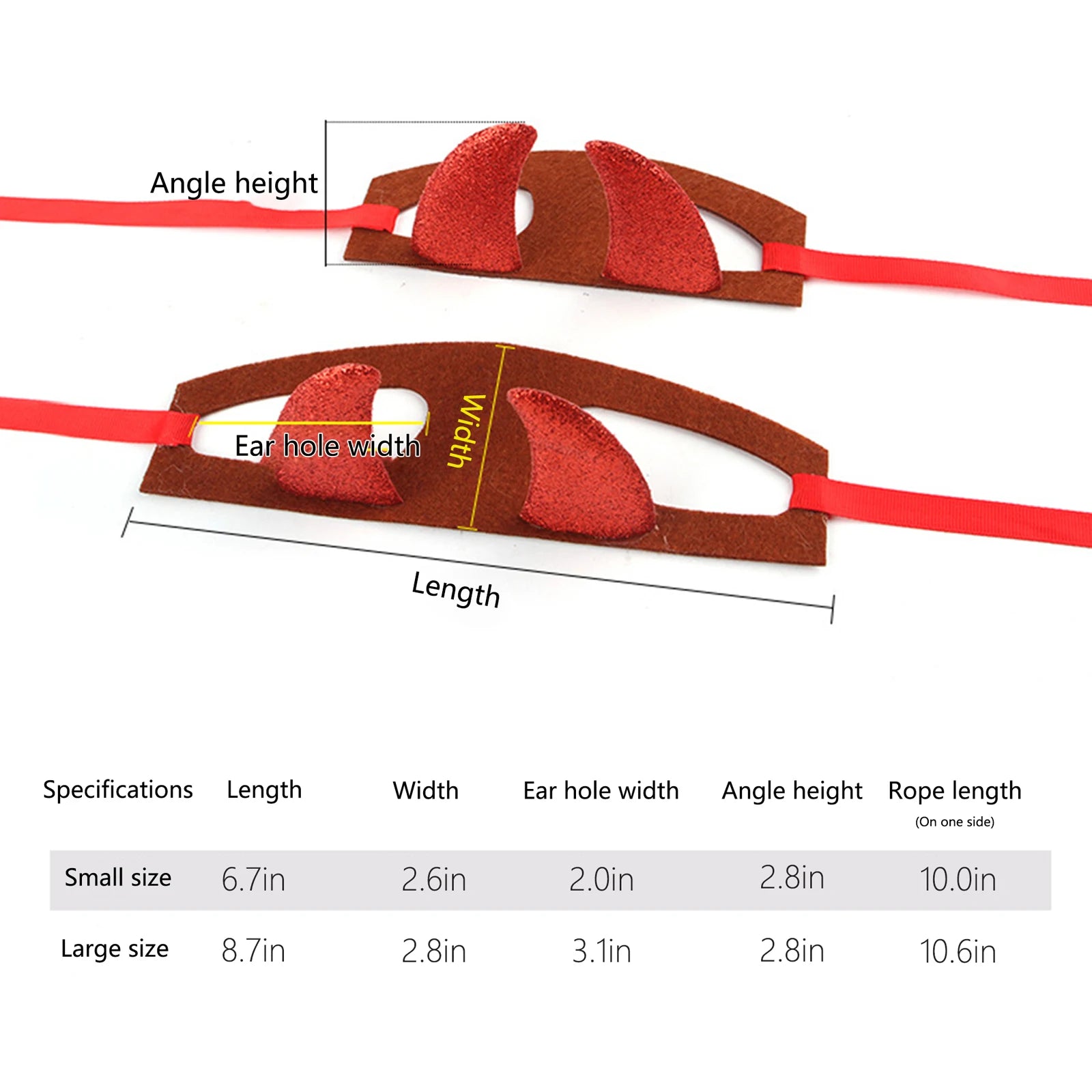 Halloween Dog Costume Cat Devil Horns Headband Funny Pet Cosplay Accessory for Party sold by Poopy and Poops General Pet Store poppyandpoops.ca