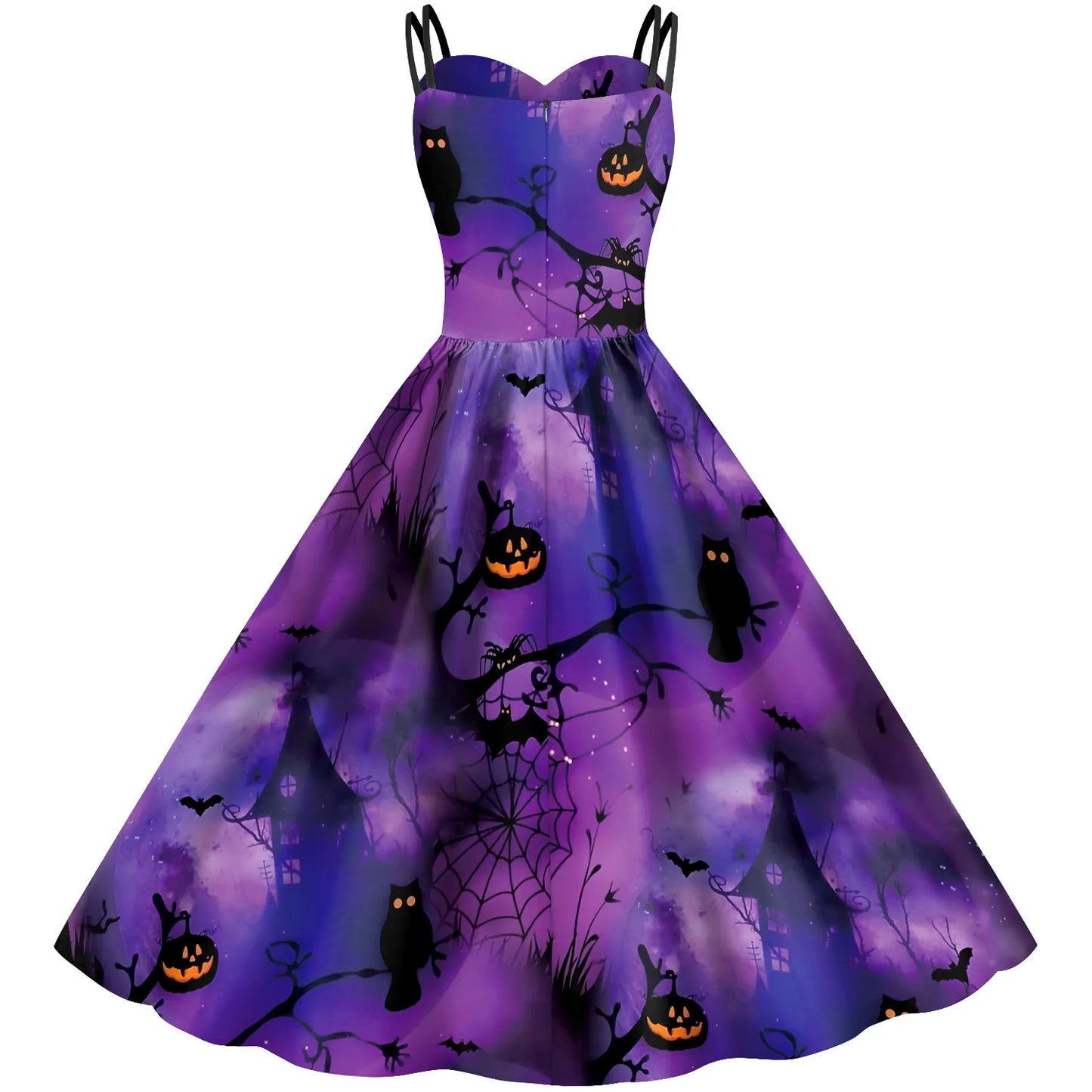 Matching Women Pumpkin Halloween Dresses sold by Poopy and Poops General Pet Store poppyandpoops.ca