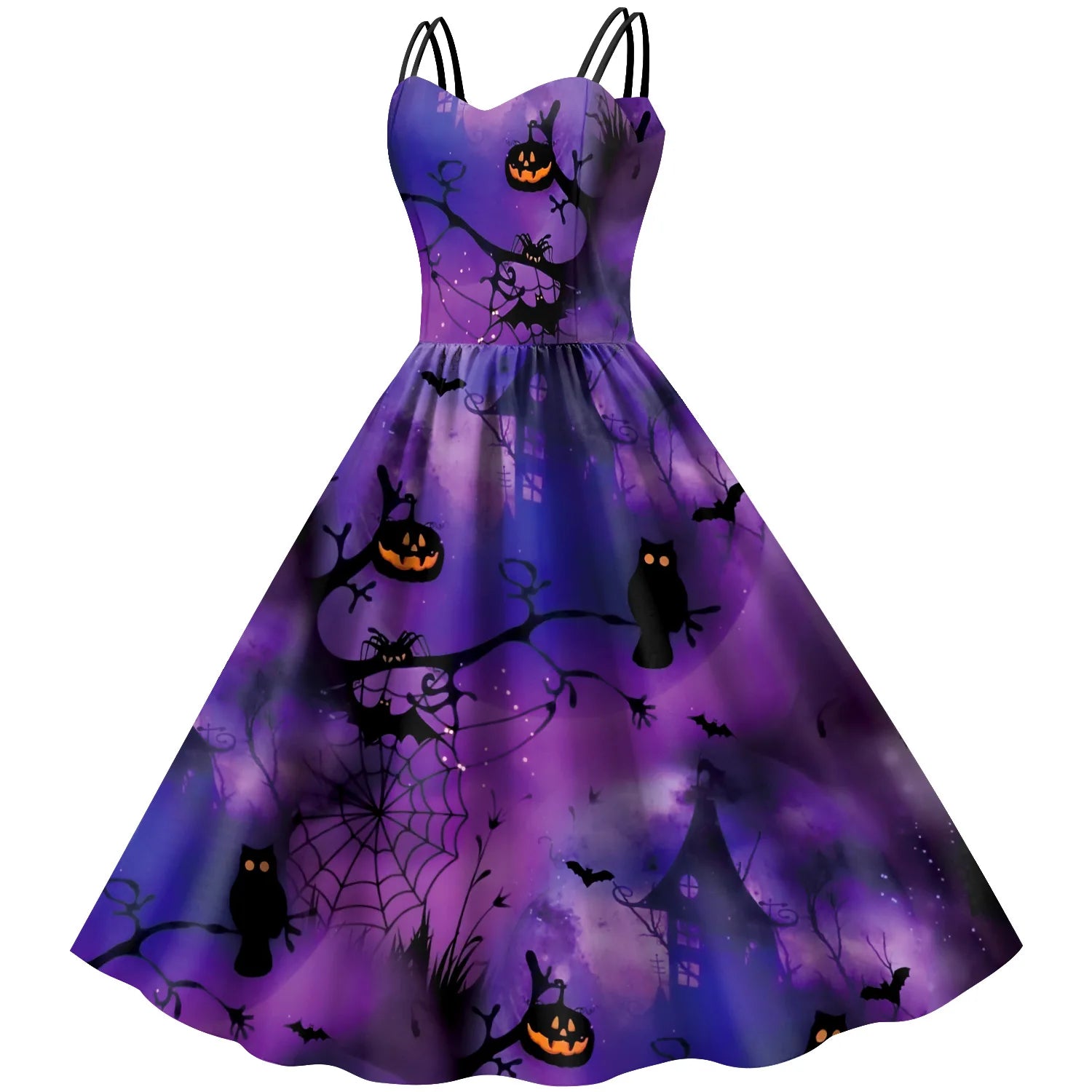 Matching Women Pumpkin Halloween Dresses sold by Poopy and Poops General Pet Store poppyandpoops.ca