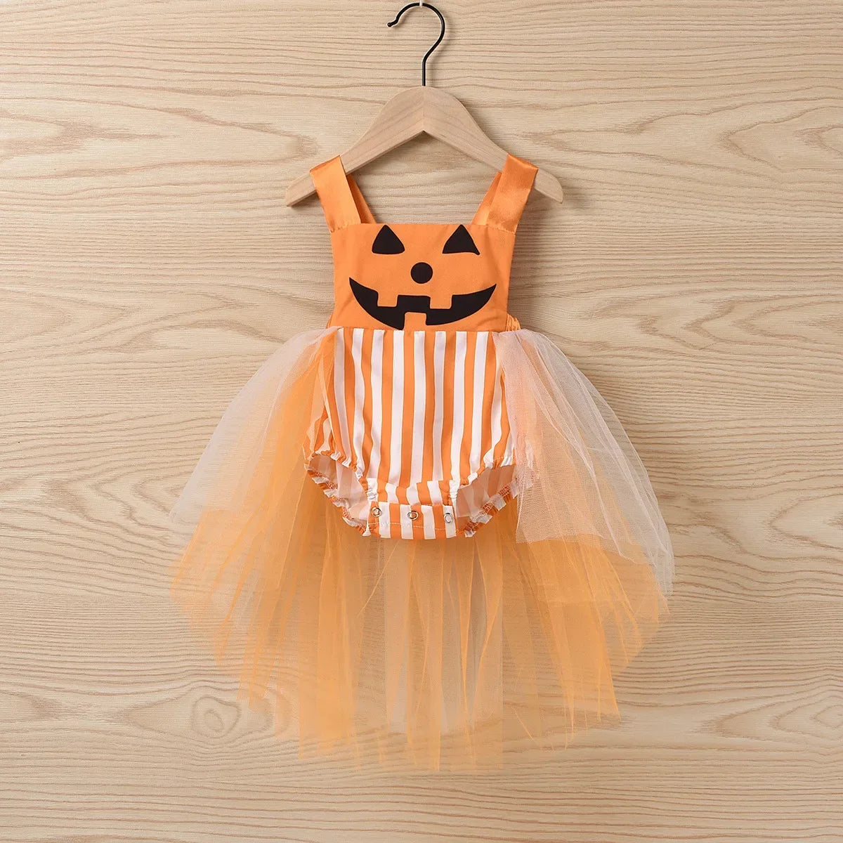 Baby Girls Pumpkin and Christmas Eve Horror Romper Dress Halloween Costume sold by Poopy and Poops General Pet Store poppyandpoops.ca