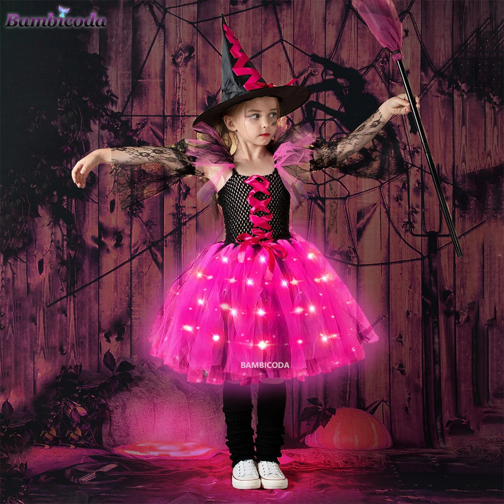 LED Light Up Girls Witch Dress Halloween Costume sold by Poopy and Poops General Pet Store poppyandpoops.ca