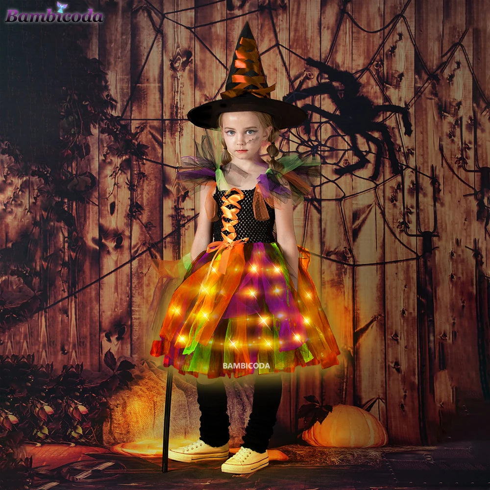 LED Light Up Girls Witch Dress Halloween Costume sold by Poopy and Poops General Pet Store poppyandpoops.ca
