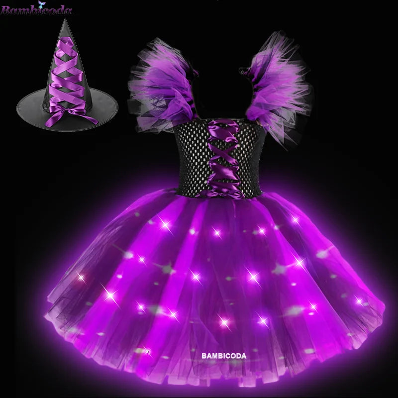 LED Light Up Girls Witch Dress Halloween Costume sold by Poopy and Poops General Pet Store poppyandpoops.ca