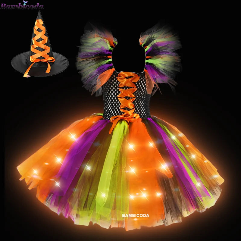 LED Light Up Girls Witch Dress Halloween Costume sold by Poopy and Poops General Pet Store poppyandpoops.ca