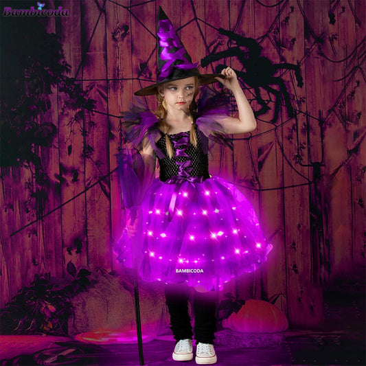 LED Light Up Girls Witch Dress Halloween Costume sold by Poopy and Poops General Pet Store poppyandpoops.ca