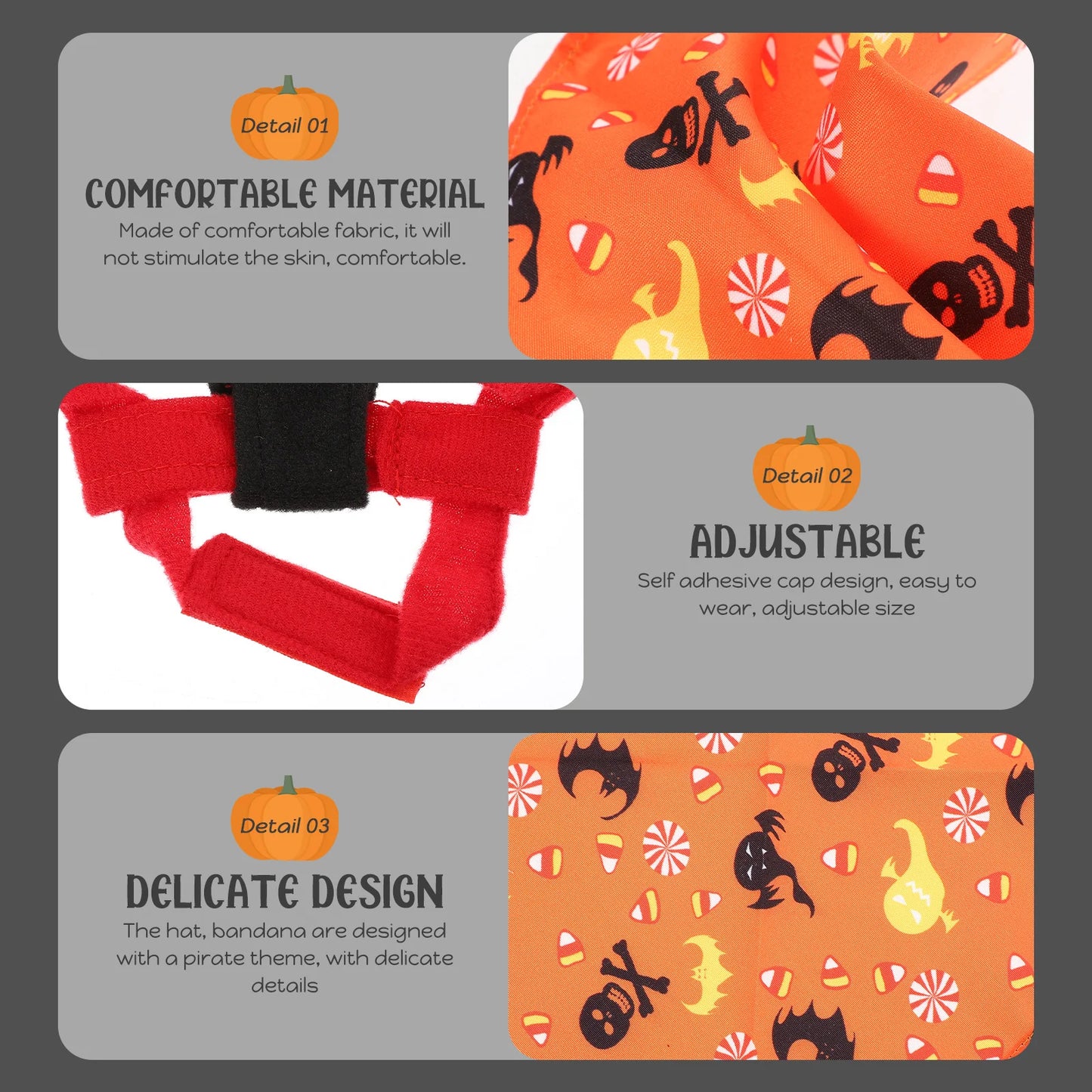 Matching Pet Dog Halloween Pirate Hat Triangle Bandana sold by Poopy and Poops General Pet Store poppyandpoops.ca