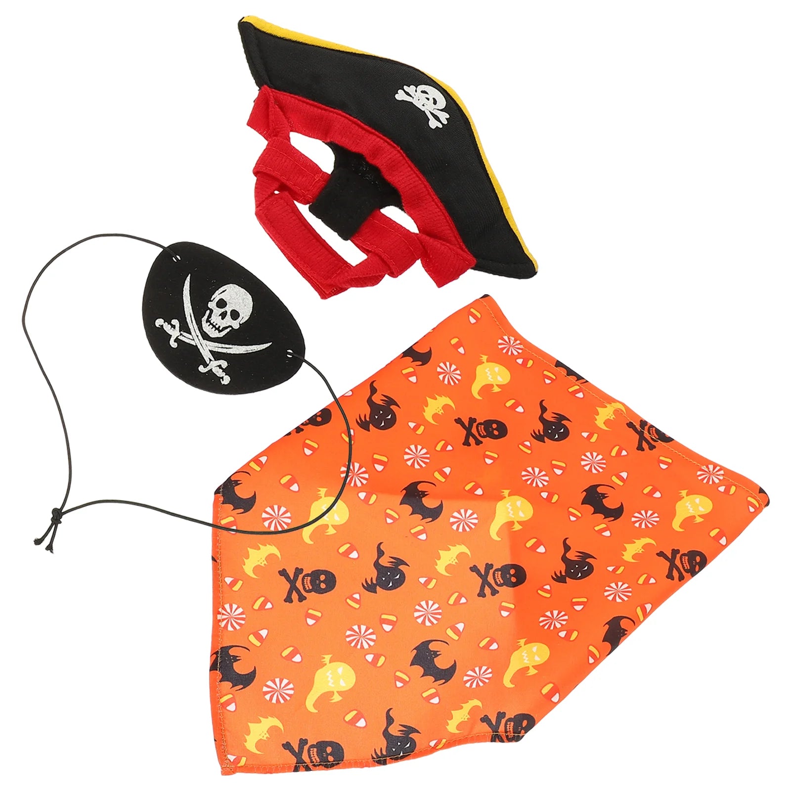 Matching Pet Dog Halloween Pirate Hat Triangle Bandana sold by Poopy and Poops General Pet Store poppyandpoops.ca