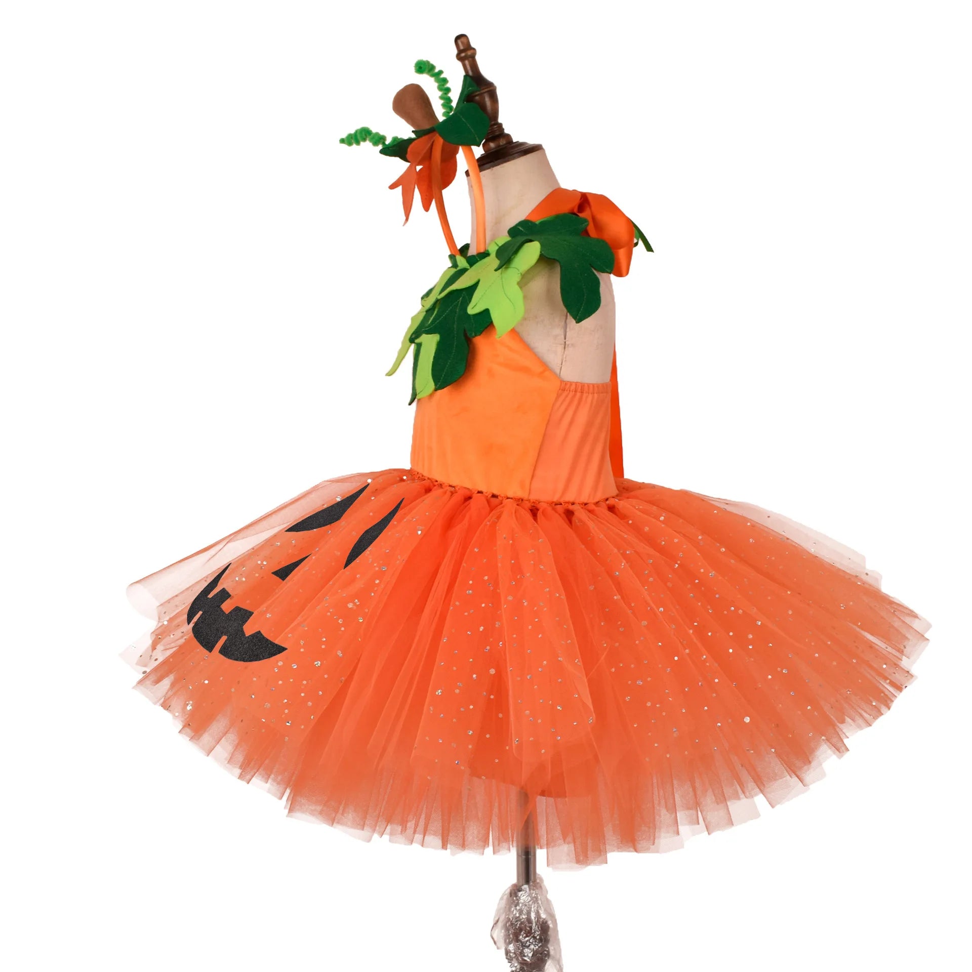 Matching Halloween Pumpkin Girl Tutu Dress sold by Poopy and Poops General Pet Store poppyandpoops.ca
