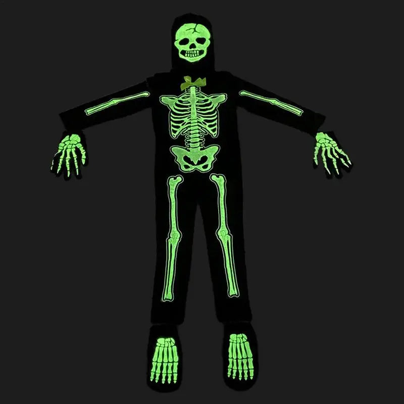 Halloween Costume Cotton Skeleton Onesie Kids Boys And Girls Aged 3-8 sold by Poopy and Poops General Pet Store poppyandpoops.ca