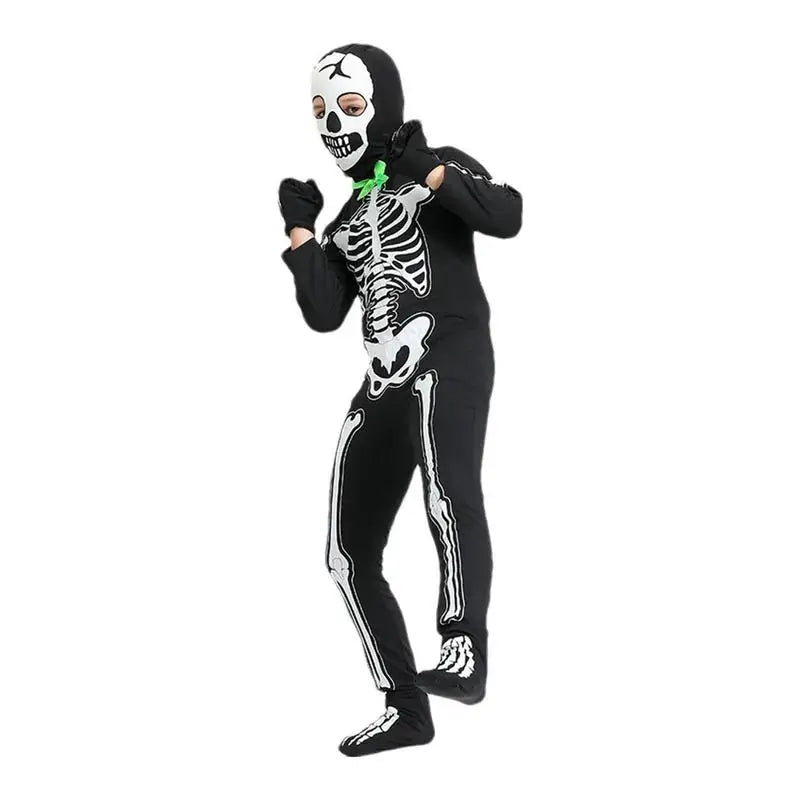 Halloween Costume Cotton Skeleton Onesie Kids Boys And Girls Aged 3-8 sold by Poopy and Poops General Pet Store poppyandpoops.ca