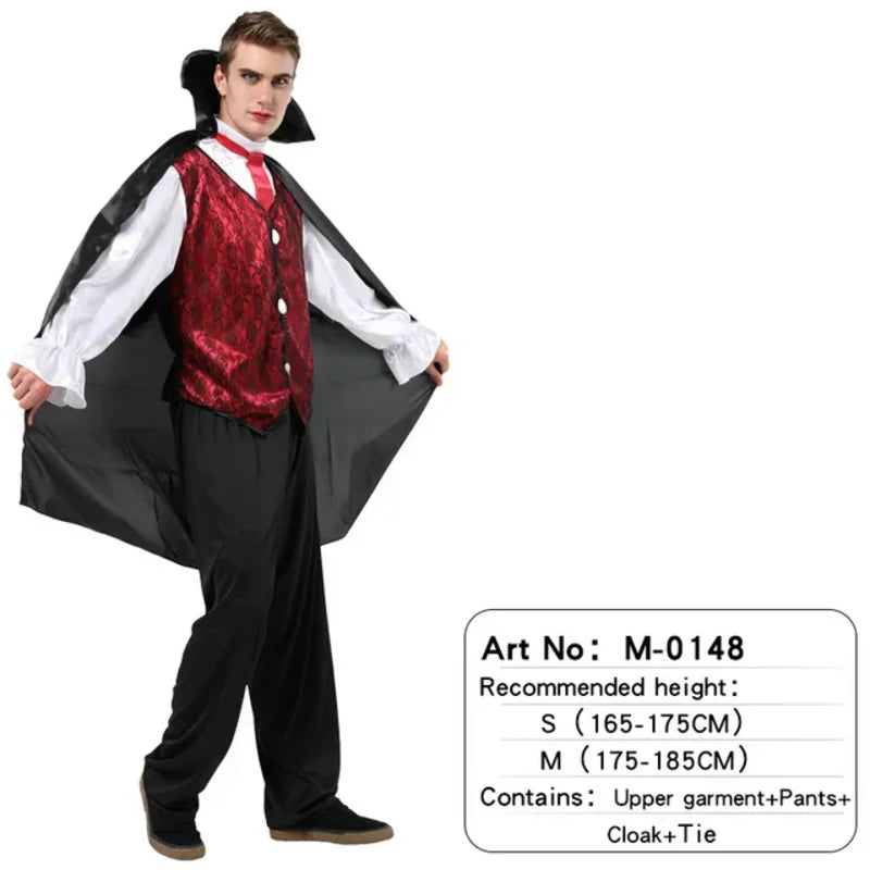 Teens Adult Men's Boy's S-M Devil Vampire Halloween Costume sold by Poopy and Poops General Pet Store poppyandpoops.ca
