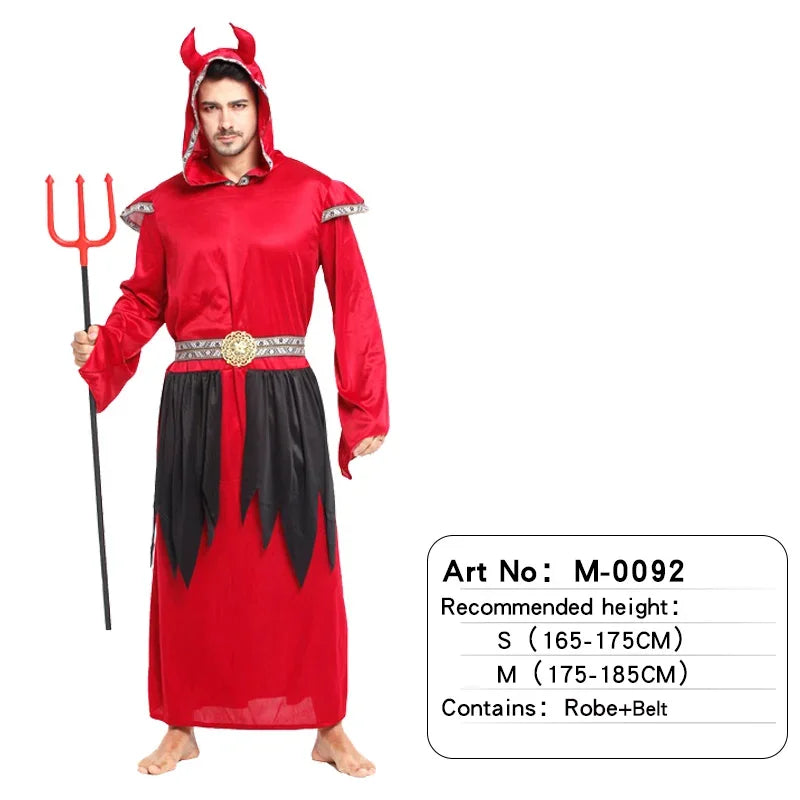 Teens Adult Men's Boy's S-M Devil Vampire Halloween Costume M-0092 sold by Poopy and Poops General Pet Store poppyandpoops.ca