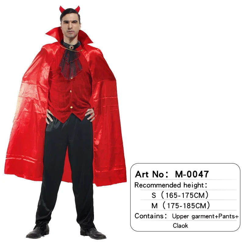 Teens Adult Men's Boy's S-M Devil Vampire Halloween Costume M-0047 sold by Poopy and Poops General Pet Store poppyandpoops.ca