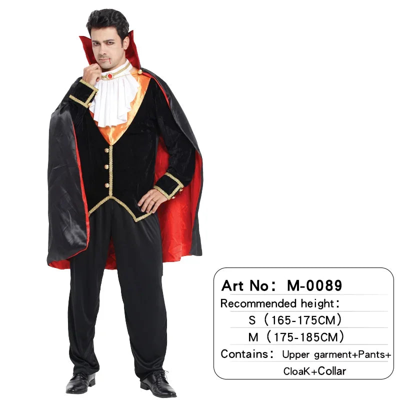 Teens Adult Men's Boy's S-M Devil Vampire Halloween Costume M-0089 sold by Poopy and Poops General Pet Store poppyandpoops.ca