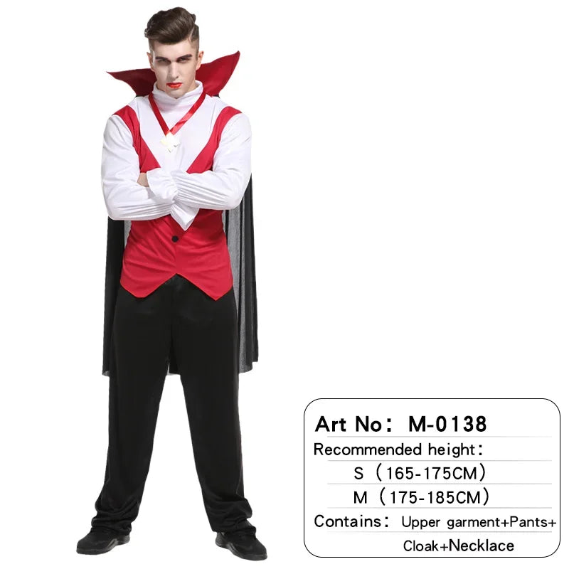 Teens Adult Men's Boy's S-M Devil Vampire Halloween Costume M-0138 sold by Poopy and Poops General Pet Store poppyandpoops.ca