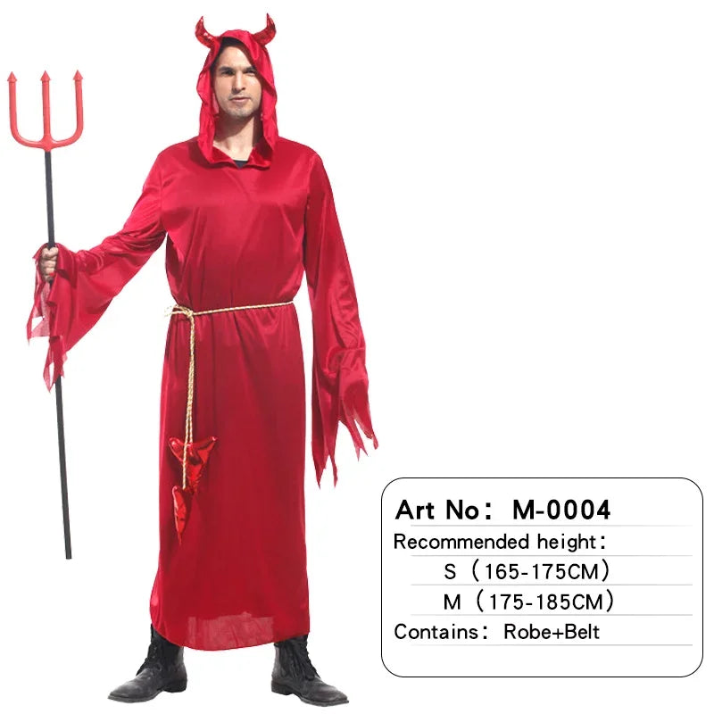 Teens Adult Men's Boy's S-M Devil Vampire Halloween Costume M-0004 sold by Poopy and Poops General Pet Store poppyandpoops.ca