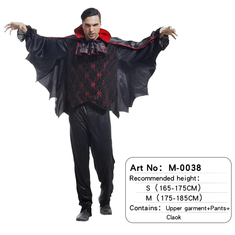 Teens Adult Men's Boy's S-M Devil Vampire Halloween Costume M-0038 sold by Poopy and Poops General Pet Store poppyandpoops.ca