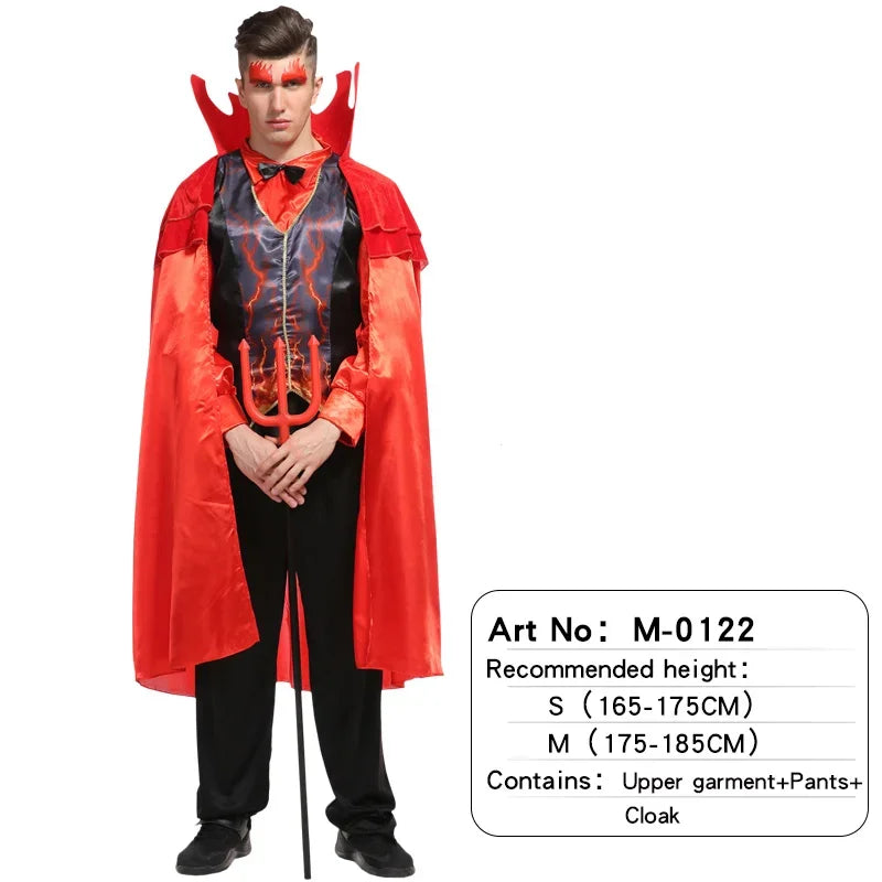 Teens Adult Men's Boy's S-M Devil Vampire Halloween Costume M-0122 sold by Poopy and Poops General Pet Store poppyandpoops.ca