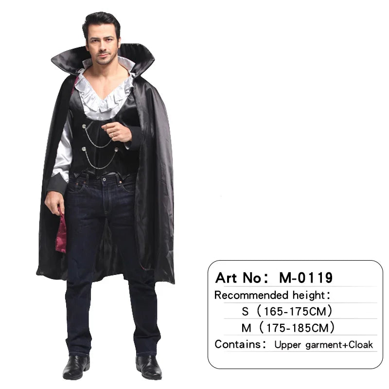 Teens Adult Men's Boy's S-M Devil Vampire Halloween Costume M-0119 sold by Poopy and Poops General Pet Store poppyandpoops.ca