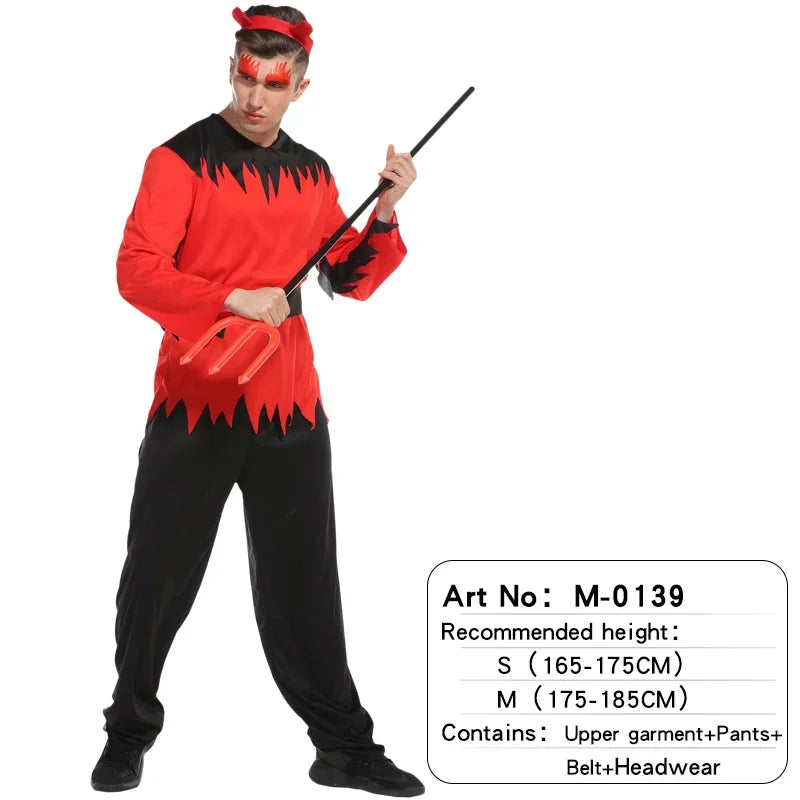 Teens Adult Men's Boy's S-M Devil Vampire Halloween Costume M-0139 sold by Poopy and Poops General Pet Store poppyandpoops.ca
