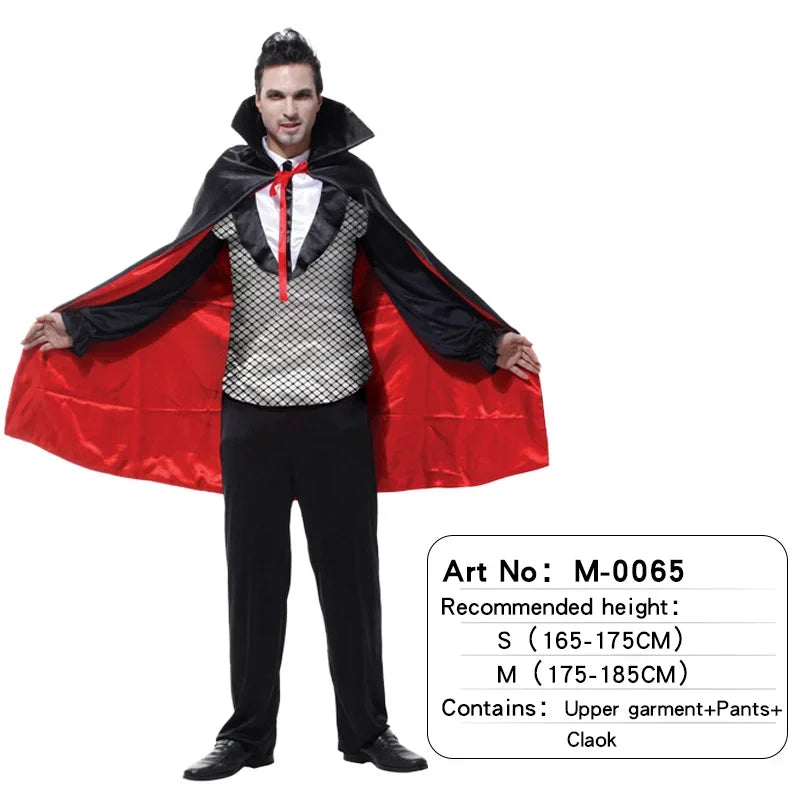 Teens Adult Men's Boy's S-M Devil Vampire Halloween Costume M-0065 sold by Poopy and Poops General Pet Store poppyandpoops.ca