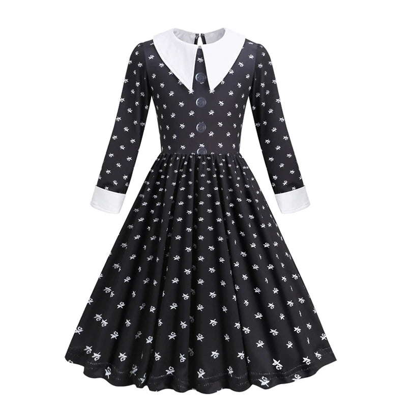 Girl Rainbow Floor Length Tail Tiered Unicorn Dress Halloween Costume Wednesday Dress sold by Poopy and Poops General Pet Store poppyandpoops.ca