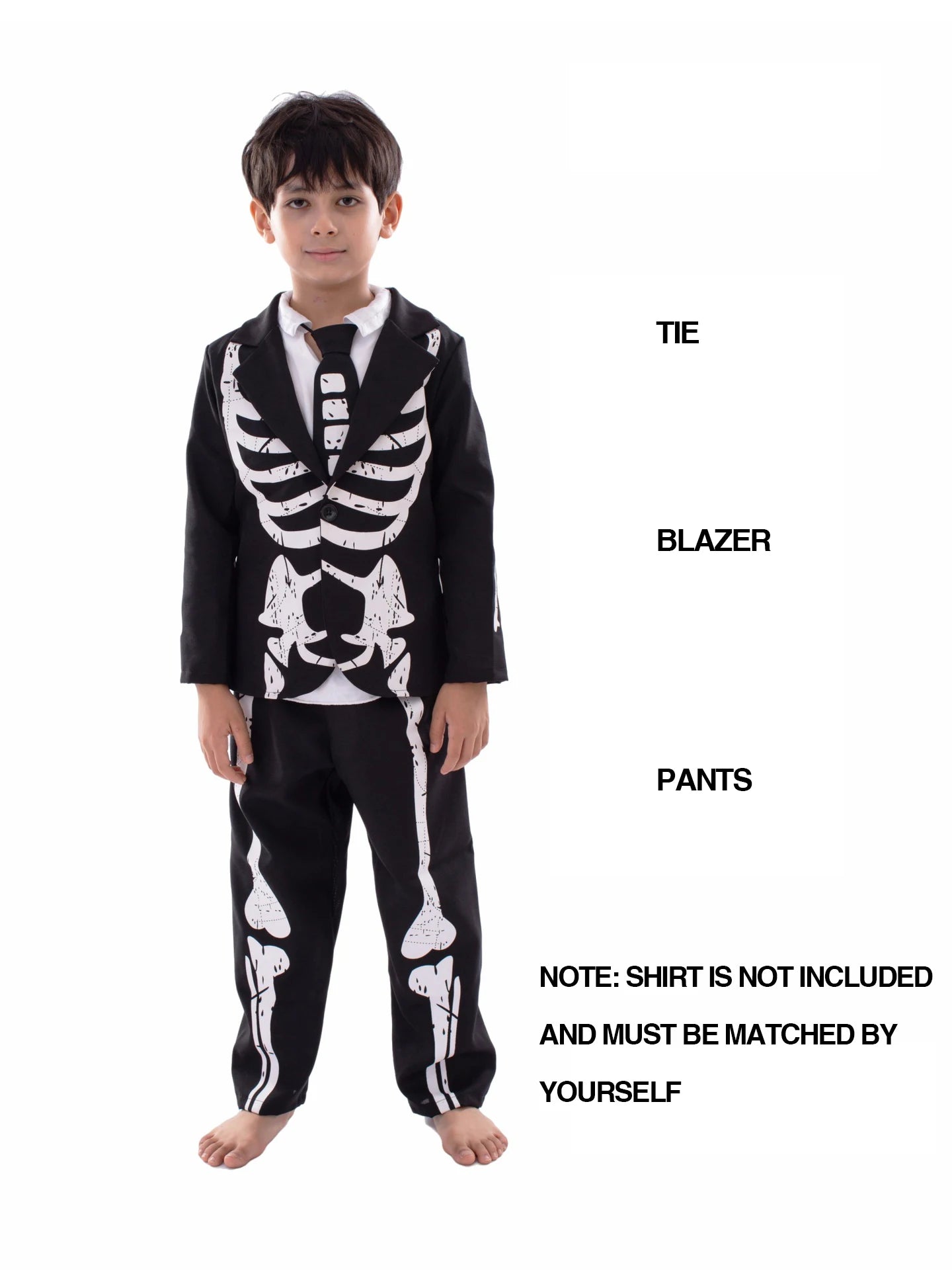 Child Halloween Glow In The Dark Skeleton Costume boys sold by Poopy and Poops General Pet Store poppyandpoops.ca