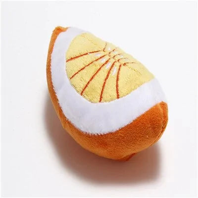 Mushroom Food Plush Squeaking Pet Toy sold by Poopy and Poops General Pet Store poppyandpoops.ca