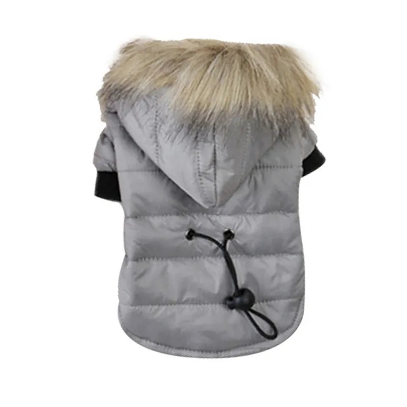 Flux Fur Warm Winter Small Dog Jackets Grey Small sold by Poopy and Poops General Pet Store poppyandpoops.ca