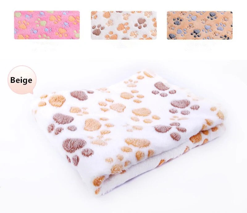 Floral Pet Sleep Warm Paw Print Bed sold by Poopy and Poops General Pet Store poppyandpoops.ca