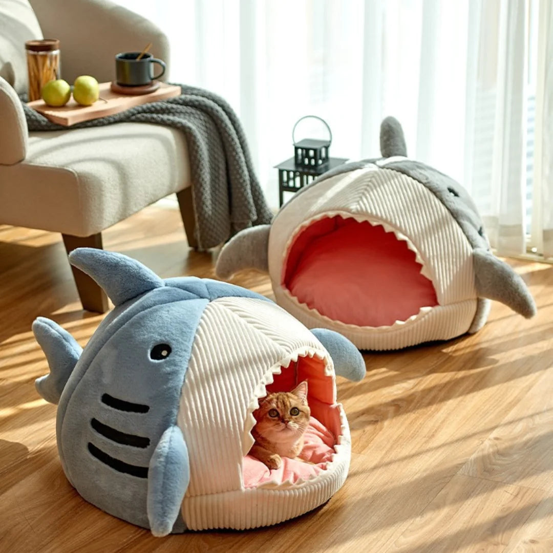 The Shark Pet Dog Bed sold by Poopy and Poops General Pet Store poppyandpoops.ca