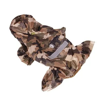 Durable Waterproof Dog Raincoat Camouflage Medium sold by Poopy and Poops General Pet Store poppyandpoops.ca