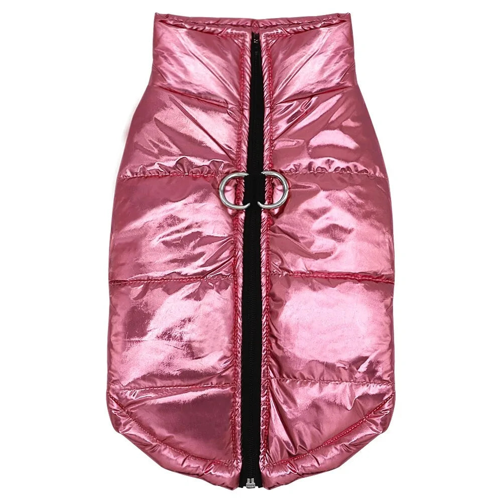 Winter Dog Coat Jacket Pink sold by Poopy and Poops General Pet Store poppyandpoops.ca