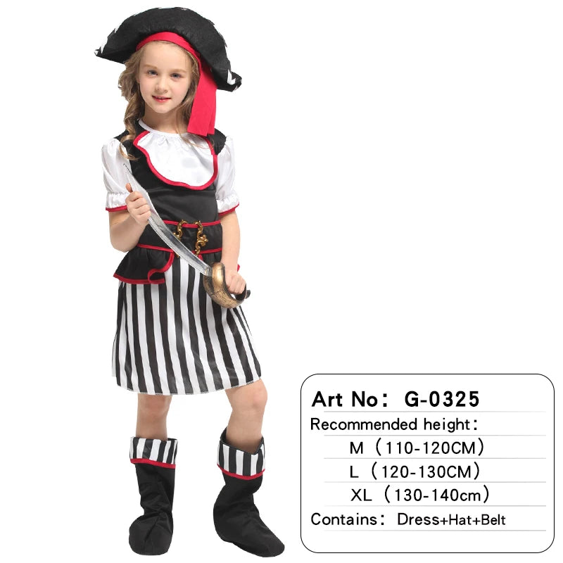 Kids Pirate Costumes Halloween Boys Girls G-0325 sold by Poopy and Poops General Pet Store poppyandpoops.ca