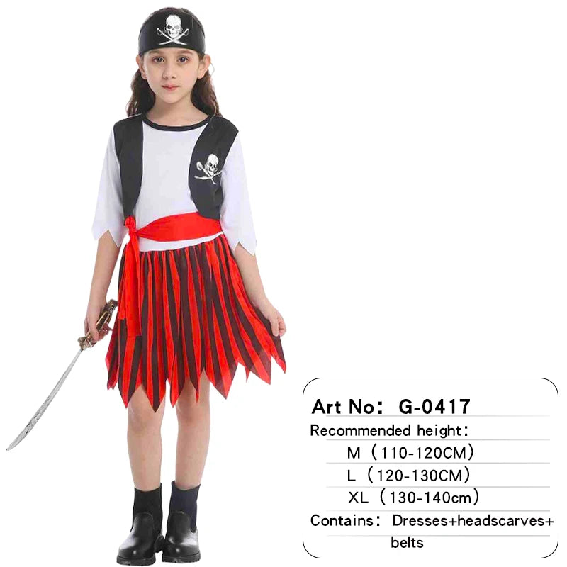 Kids Pirate Costumes Halloween Boys Girls G-0417 sold by Poopy and Poops General Pet Store poppyandpoops.ca