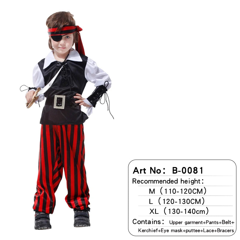 Kids Pirate Costumes Halloween Boys Girls B-0081 sold by Poopy and Poops General Pet Store poppyandpoops.ca
