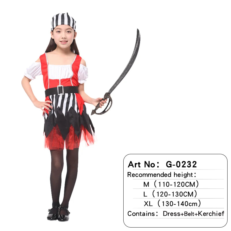 Kids Pirate Costumes Halloween Boys Girls G-0232 sold by Poopy and Poops General Pet Store poppyandpoops.ca