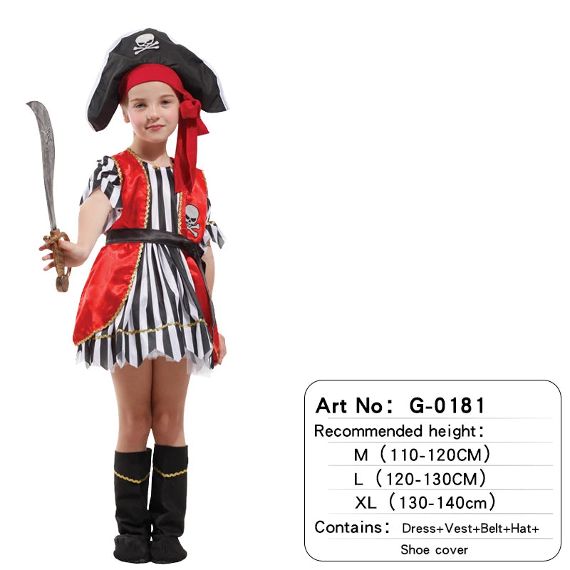 Kids Pirate Costumes Halloween Boys Girls G-0181 sold by Poopy and Poops General Pet Store poppyandpoops.ca
