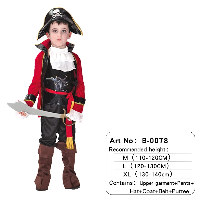 Kids Pirate Costumes Halloween Boys Girls B-0078 sold by Poopy and Poops General Pet Store poppyandpoops.ca