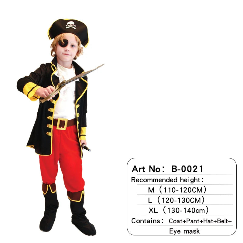 Kids Pirate Costumes Halloween Boys Girls B-0021 sold by Poopy and Poops General Pet Store poppyandpoops.ca