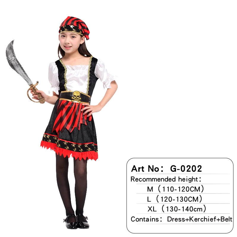 Kids Pirate Costumes Halloween Boys Girls G-0202 sold by Poopy and Poops General Pet Store poppyandpoops.ca