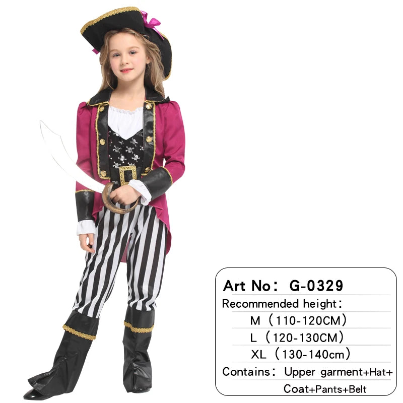 Kids Pirate Costumes Halloween Boys Girls G-0329 sold by Poopy and Poops General Pet Store poppyandpoops.ca