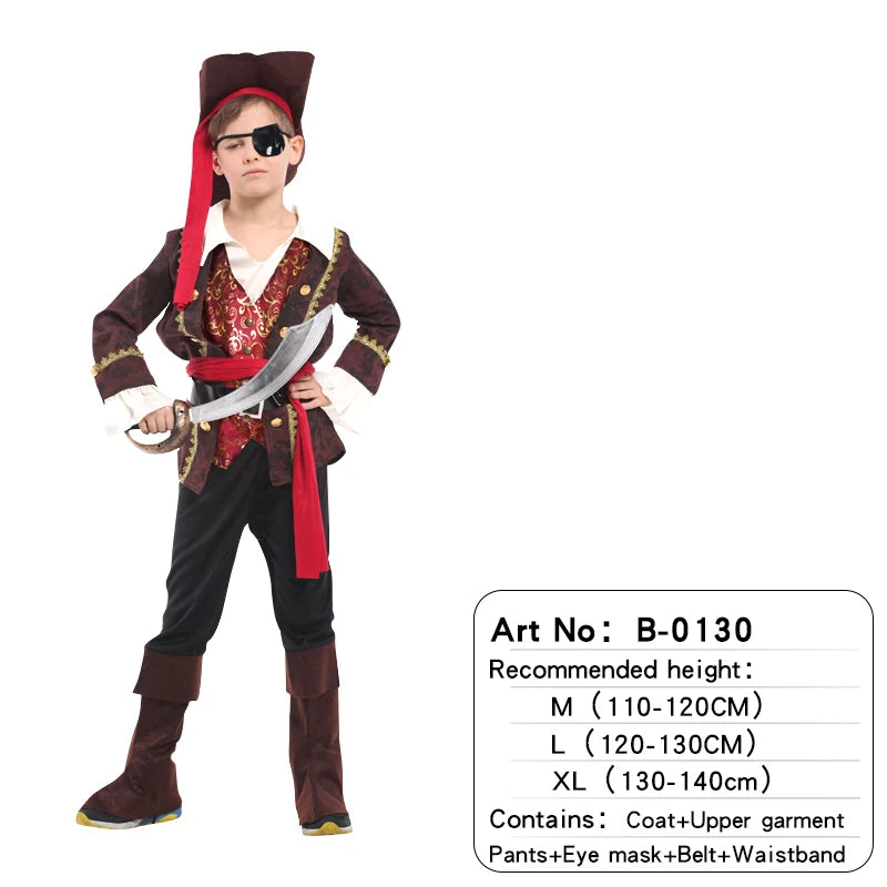 Kids Pirate Costumes Halloween Boys Girls B-0130 sold by Poopy and Poops General Pet Store poppyandpoops.ca