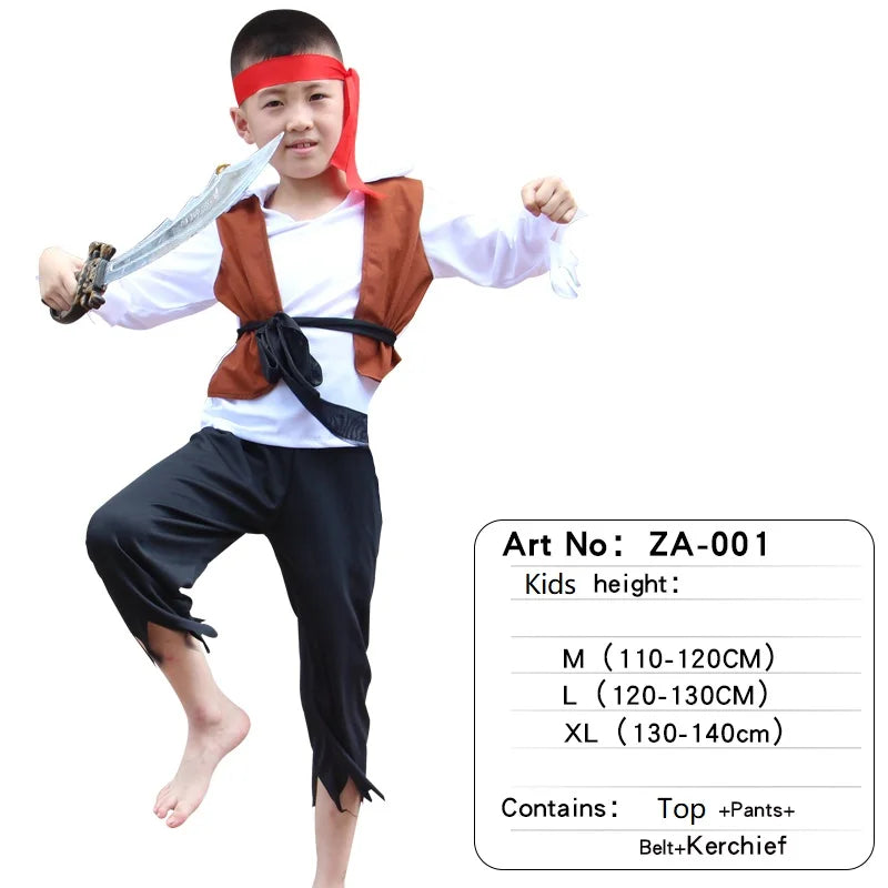 Kids Pirate Costumes Halloween Boys Girls ZA-001 sold by Poopy and Poops General Pet Store poppyandpoops.ca