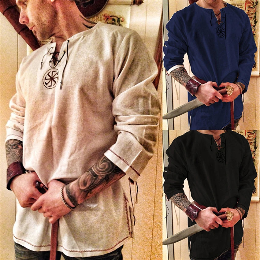 Men's Adult Medieval Pirate Shirt Halloween Costumes sold by Poopy and Poops General Pet Store poppyandpoops.ca