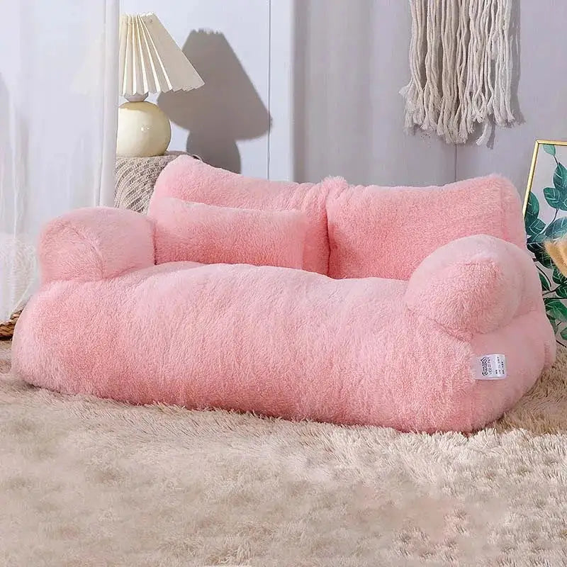 Luxury Soft Pet Dog Sofa Bed Pink S 55Cm sold by Poopy and Poops General Pet Store poppyandpoops.ca