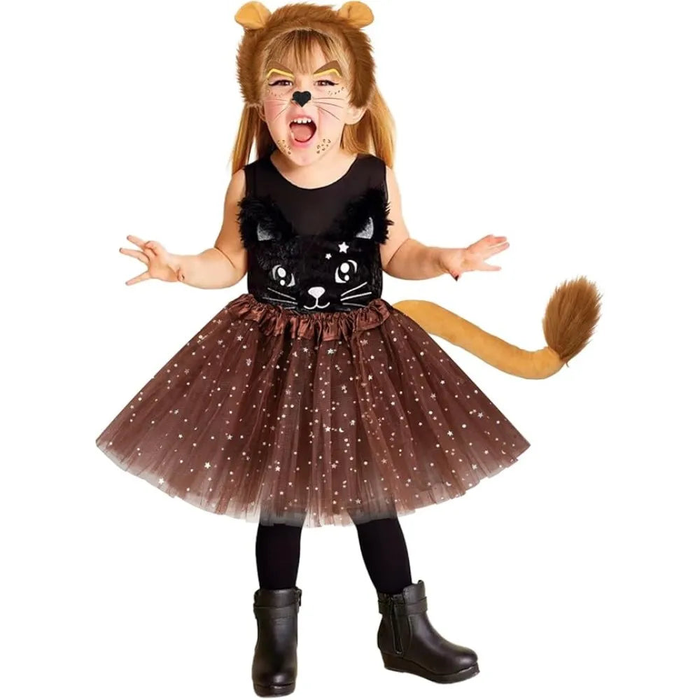 Kids Adult Lion Ears Headband and Tail Set Halloween Costume sold by Poopy and Poops General Pet Store poppyandpoops.ca